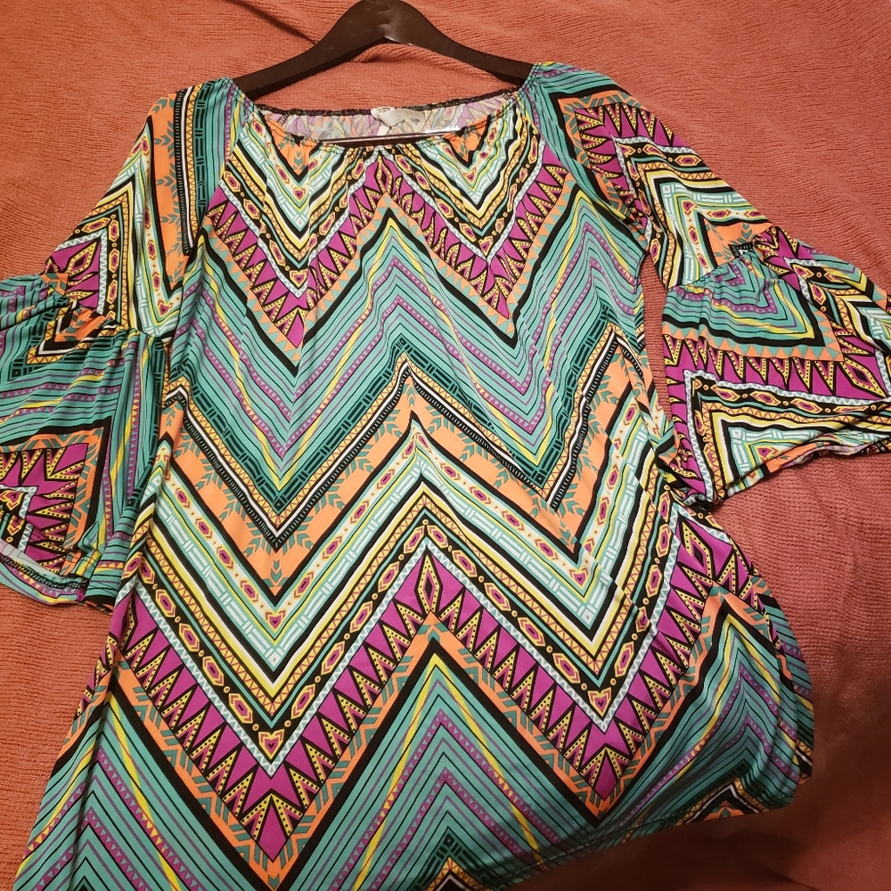 Colorful tunic top